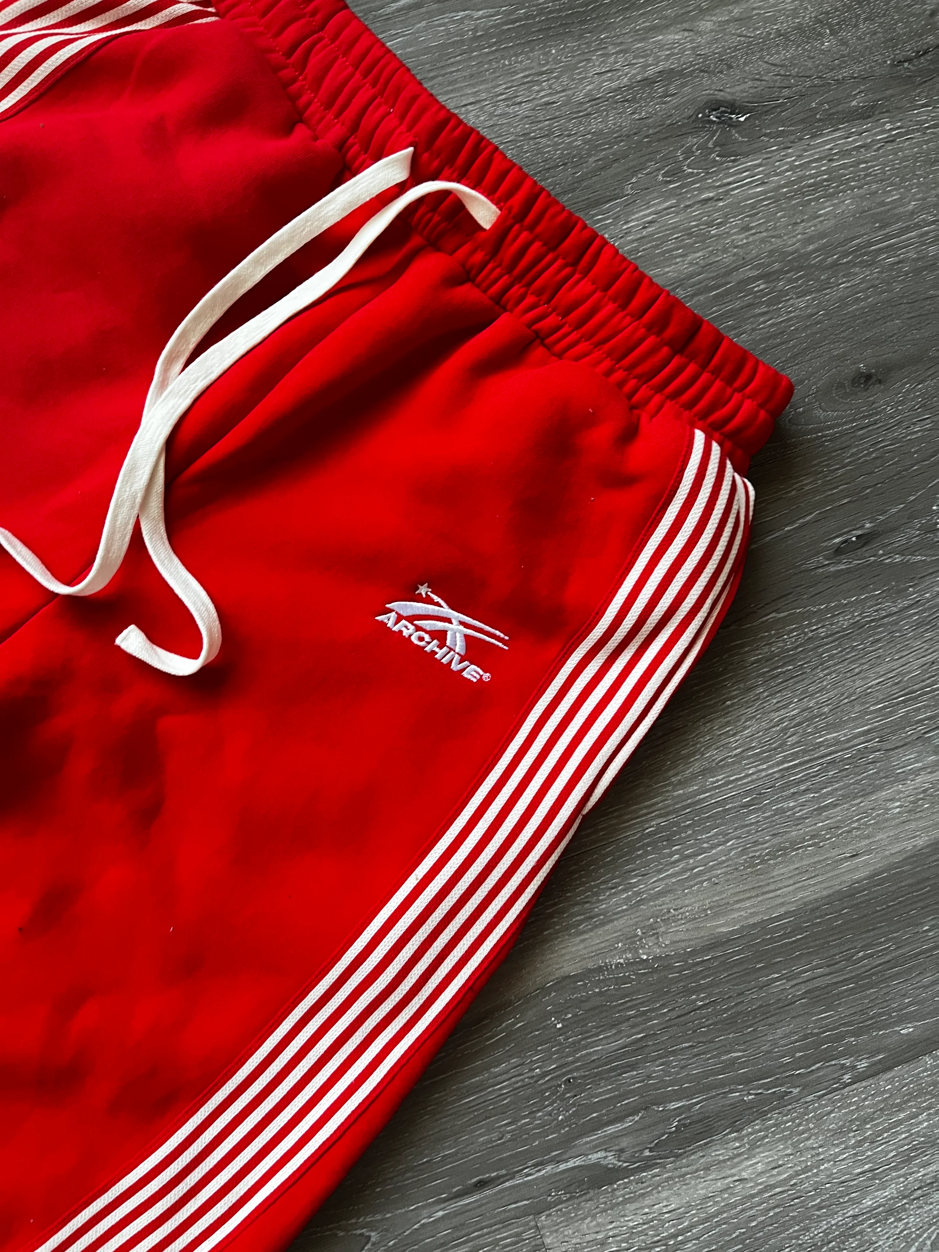 ARCHIVE ESSENTIAL WIDELEG SWEATPANTS RED - Image 4